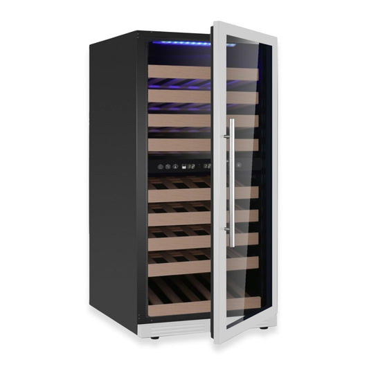 Kings Bottle 47-Inch Tall Dual Zone Wine Cooler with Low-E Glass Door