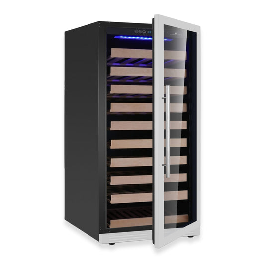 Kings Bottle 47-Inch Height Single Zone Wine Cooler with Low-E Glass Door