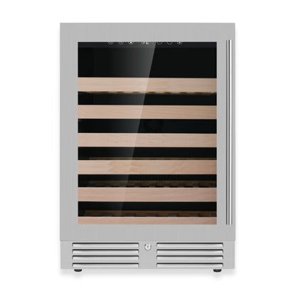 24-Inch Under-Counter Single Zone Wine Cooler with Low-E Glass Door