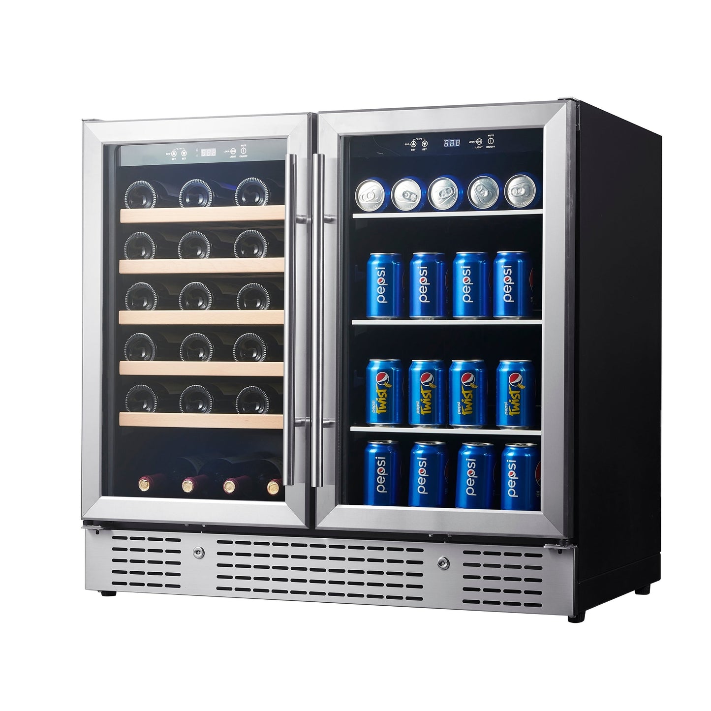 36-inch Beer and Wine Cooler Combination with Low-E Glass Door