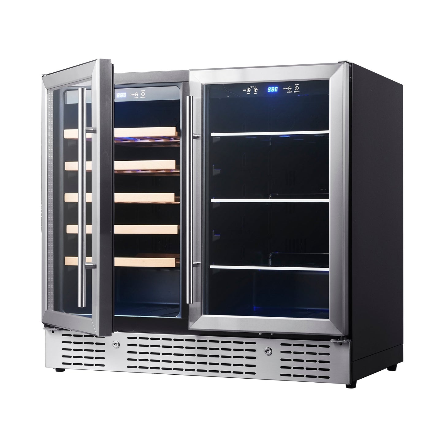 36-inch Beer and Wine Cooler Combination with Low-E Glass Door