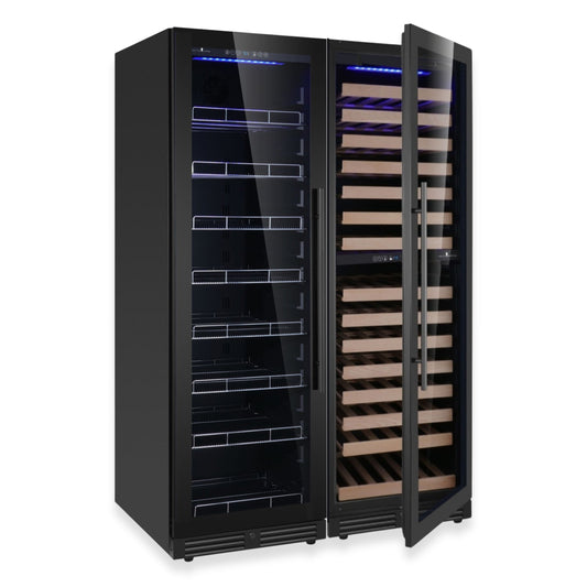 Upright Wine & Beverage cooler Combo With Triple Temp. Zones